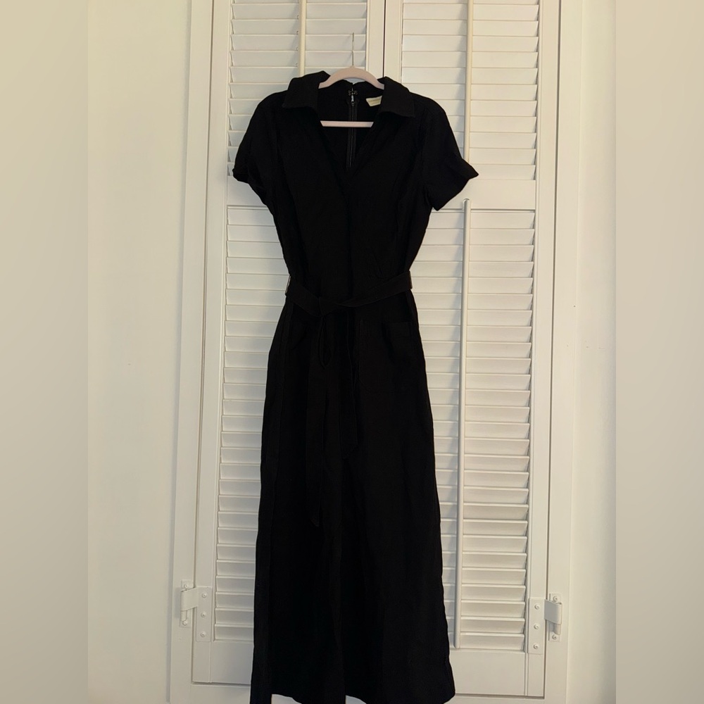 Anthropologie Maeve Black Colette Weekend Jumpsuit size 10